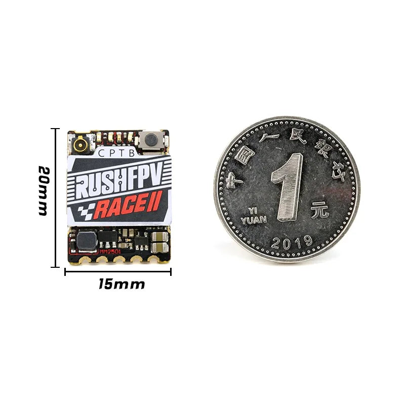 RUSH TANK RACE 2 RACE II 5.8G 48CH PitMode 25mW 100mW 200mW Max Adjustable SmartAudio FPV VTX 20X15mm for FPV Drone Aircraft RUSH TANK RACE 2 RACE II 5.8G 48CH PitMode 25mW 100mW 200mW Max Adjustable SmartAudio FPV VTX 20X15mm for FPV Drone Aircraft